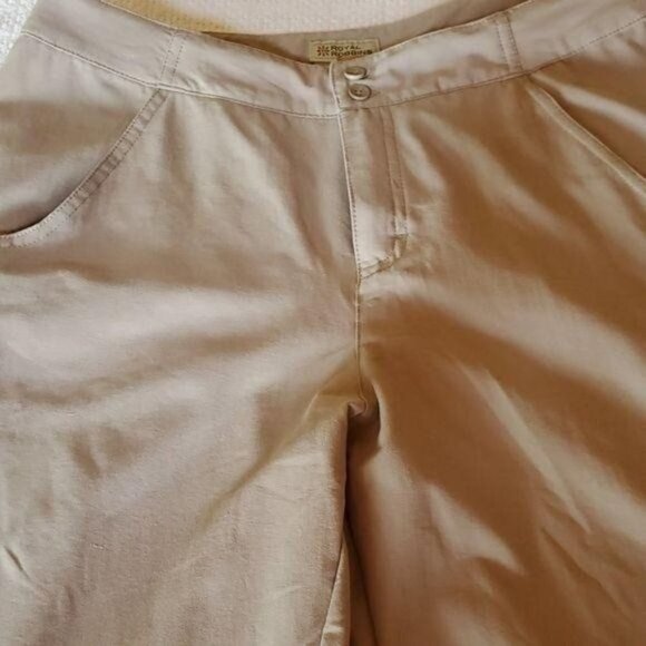 Royal Robbins Vintage‎ High Waisted Beige Flared Sz. 6 Pants with Pockets - Picture 4 of 9